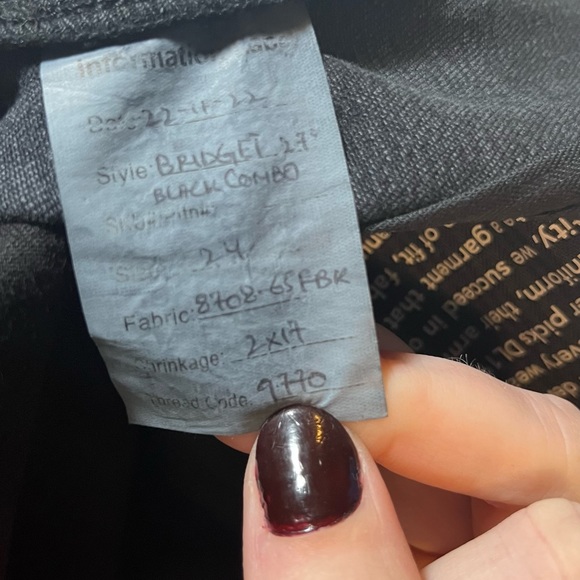 DL1961 Bridget Boot High Rise Crop 27" Black Combo Jeans - Picture 6 of 6